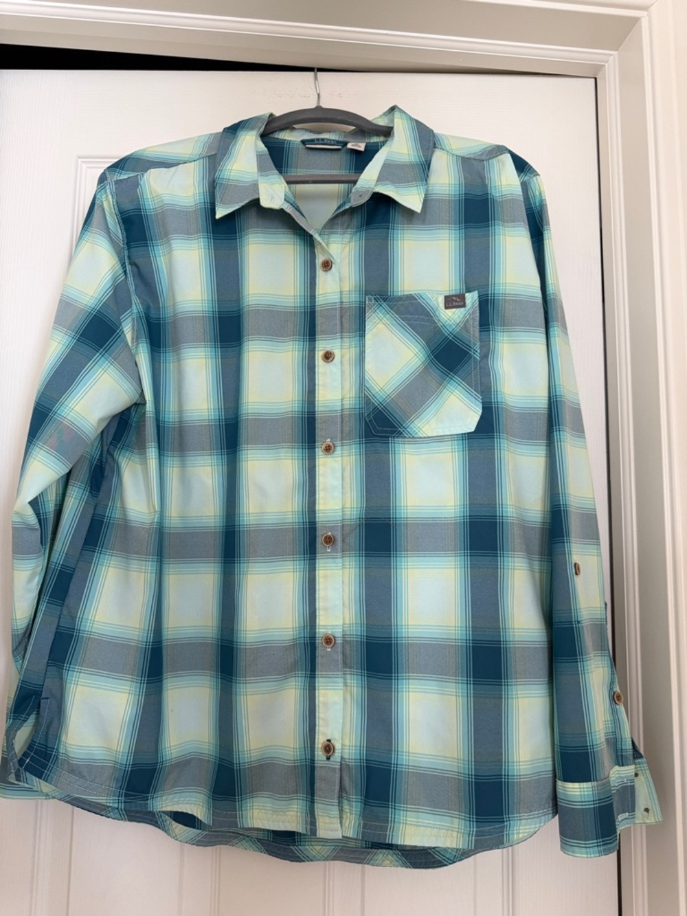 L.L. Bean Women’s Lightweight Plaid Button-Down Shirt